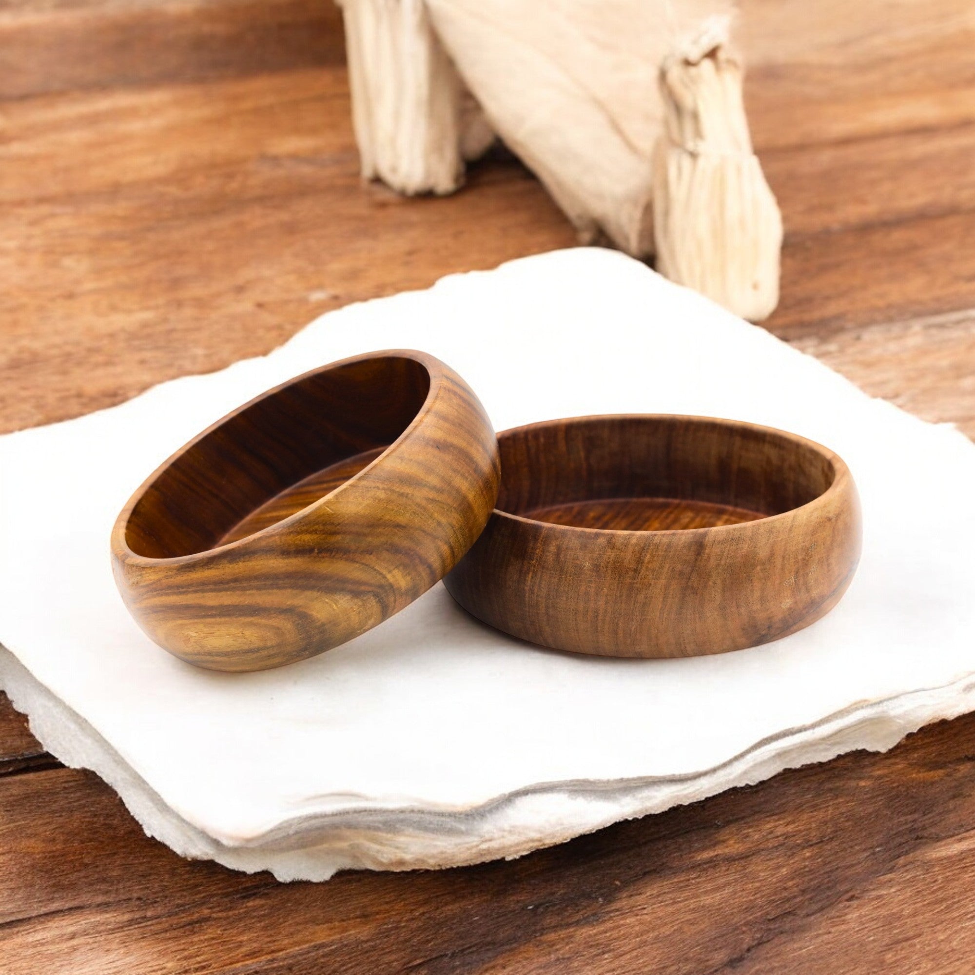 Natriel Wooden Bowls Set of 2