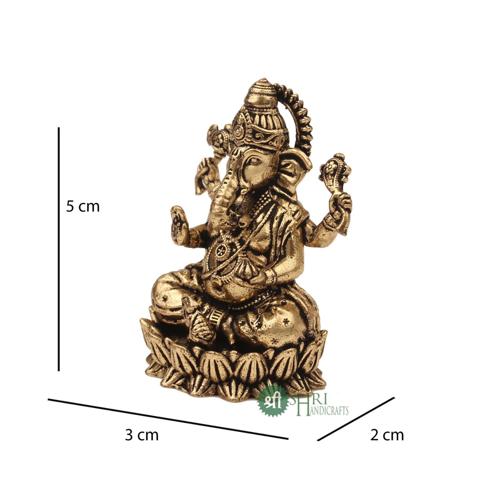 Brass Ganesh Idol 2 Inch By Trendia Decor