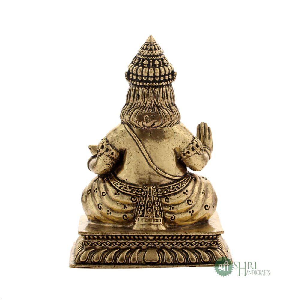 Brass Idol Lord Kubera God Of Wealth 4 Inch By Trendia Decor