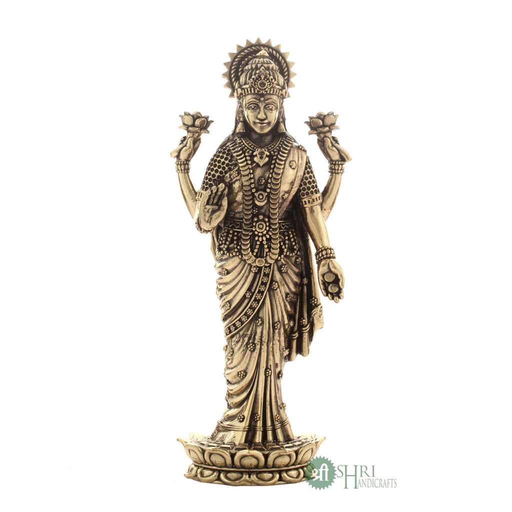 7" BRASS LAXMI STANDING