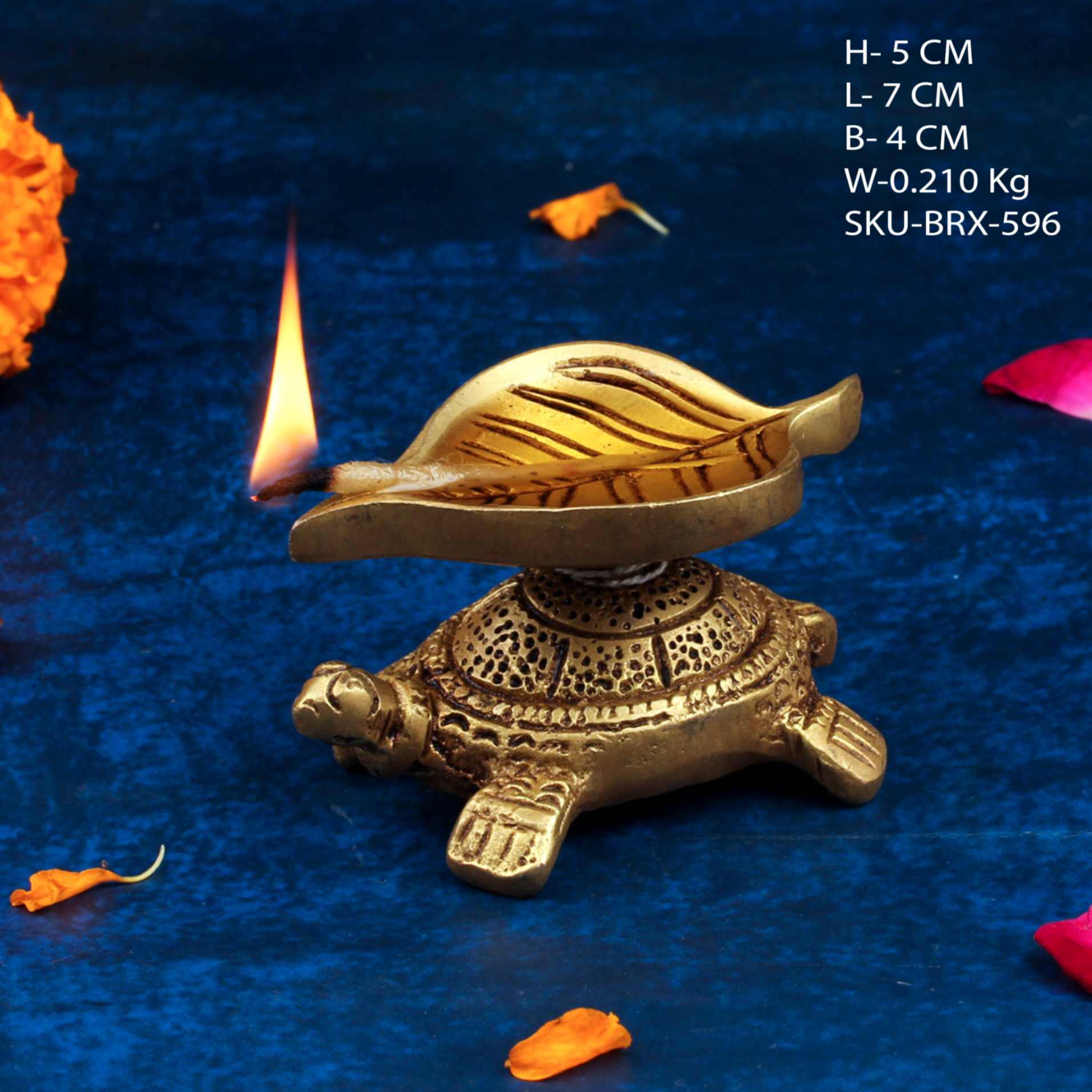 1.5" BRASS TORTOISE DEEPAK