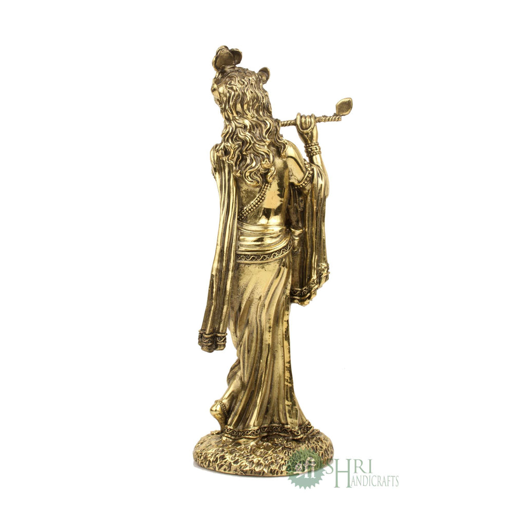 8" BRASS KRISHNA STANDING (420GM)