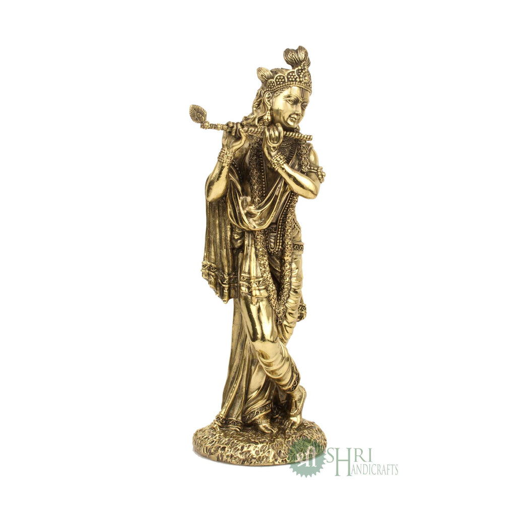 8" BRASS KRISHNA STANDING (420GM)