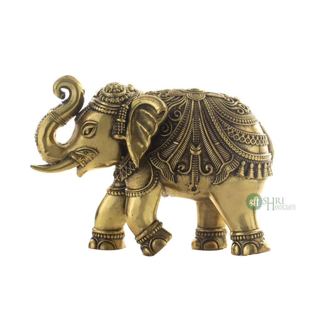 Brass Elephant Figurine – 3 Inch