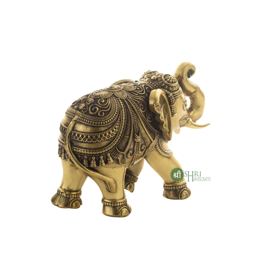 Brass Elephant Figurine – 3 Inch