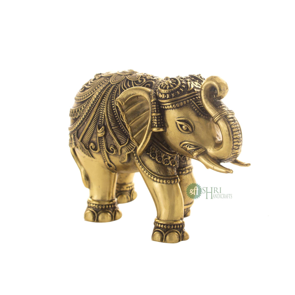 Brass Elephant Figurine – 3 Inch
