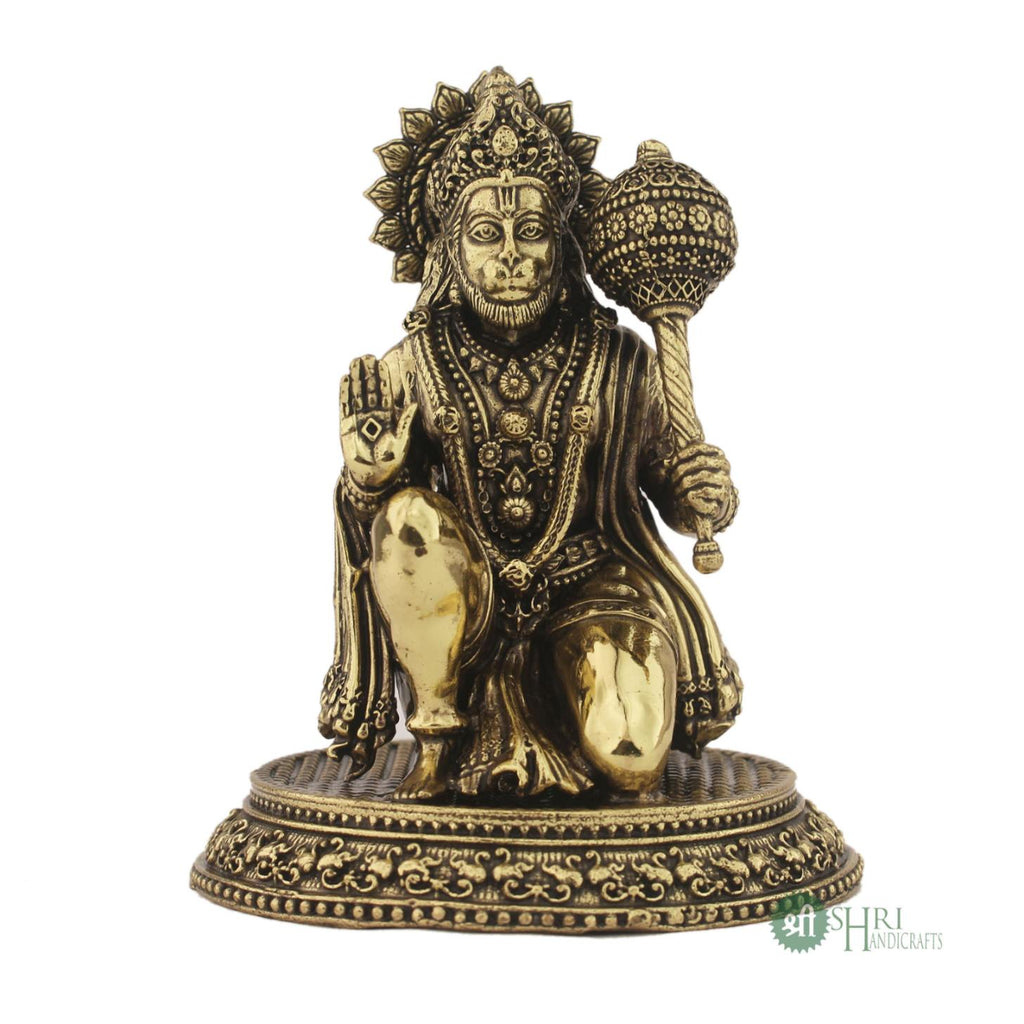 5" BRASS HANUMAN STATUE
