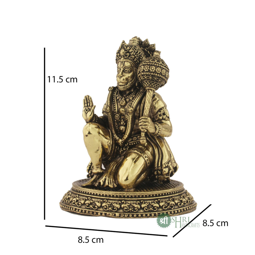 5" BRASS HANUMAN STATUE