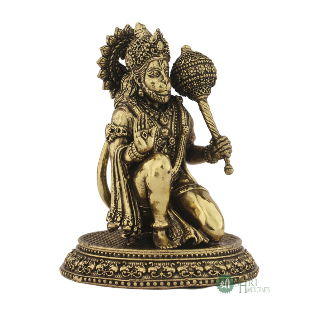 5" BRASS HANUMAN STATUE