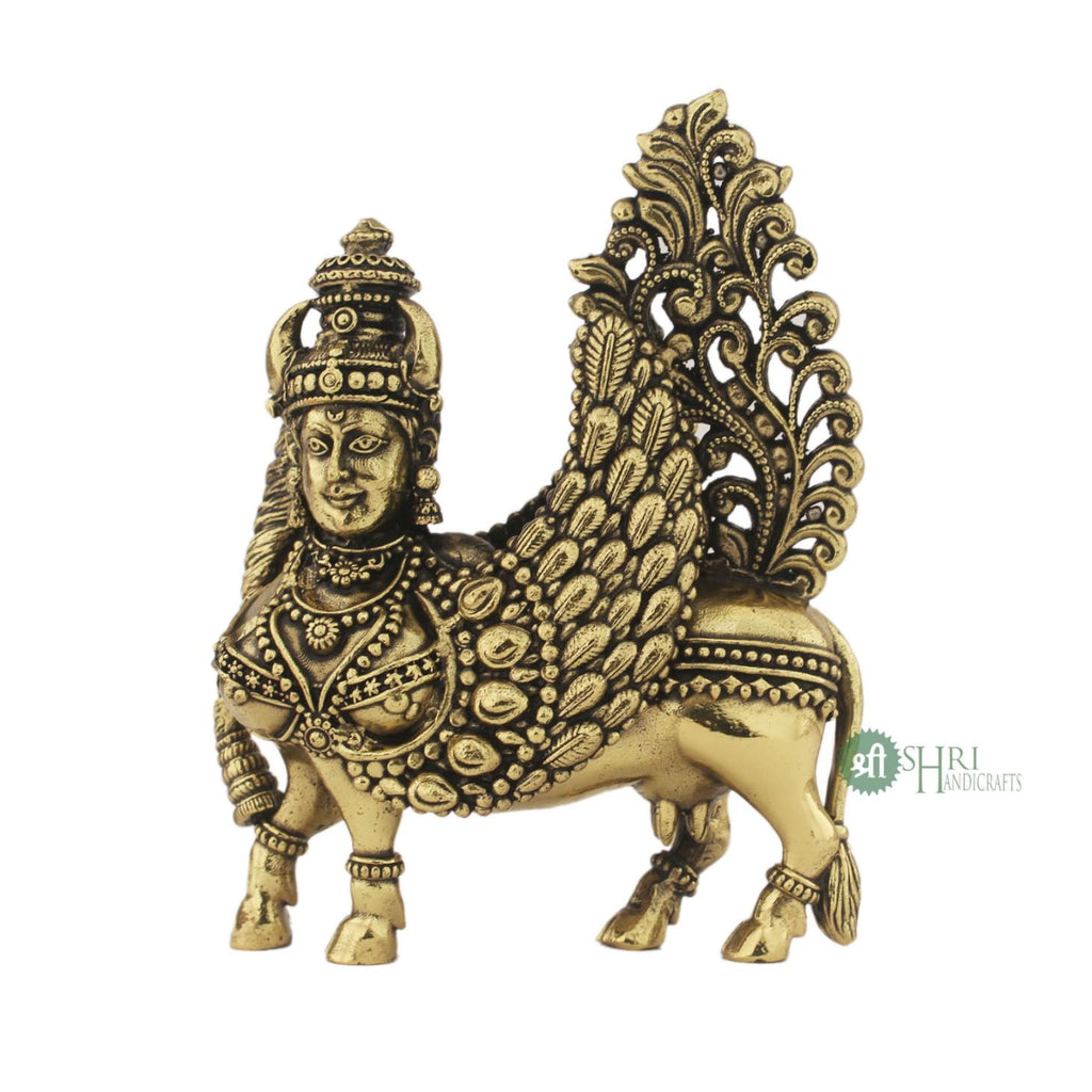 4" BRASS KAMDHENU COW