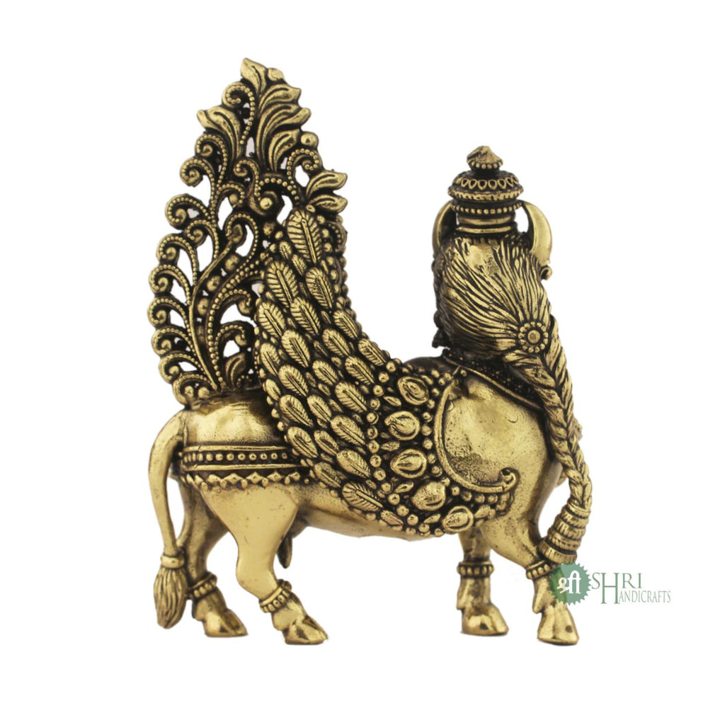 3" BRASS KAMDHENU COW
