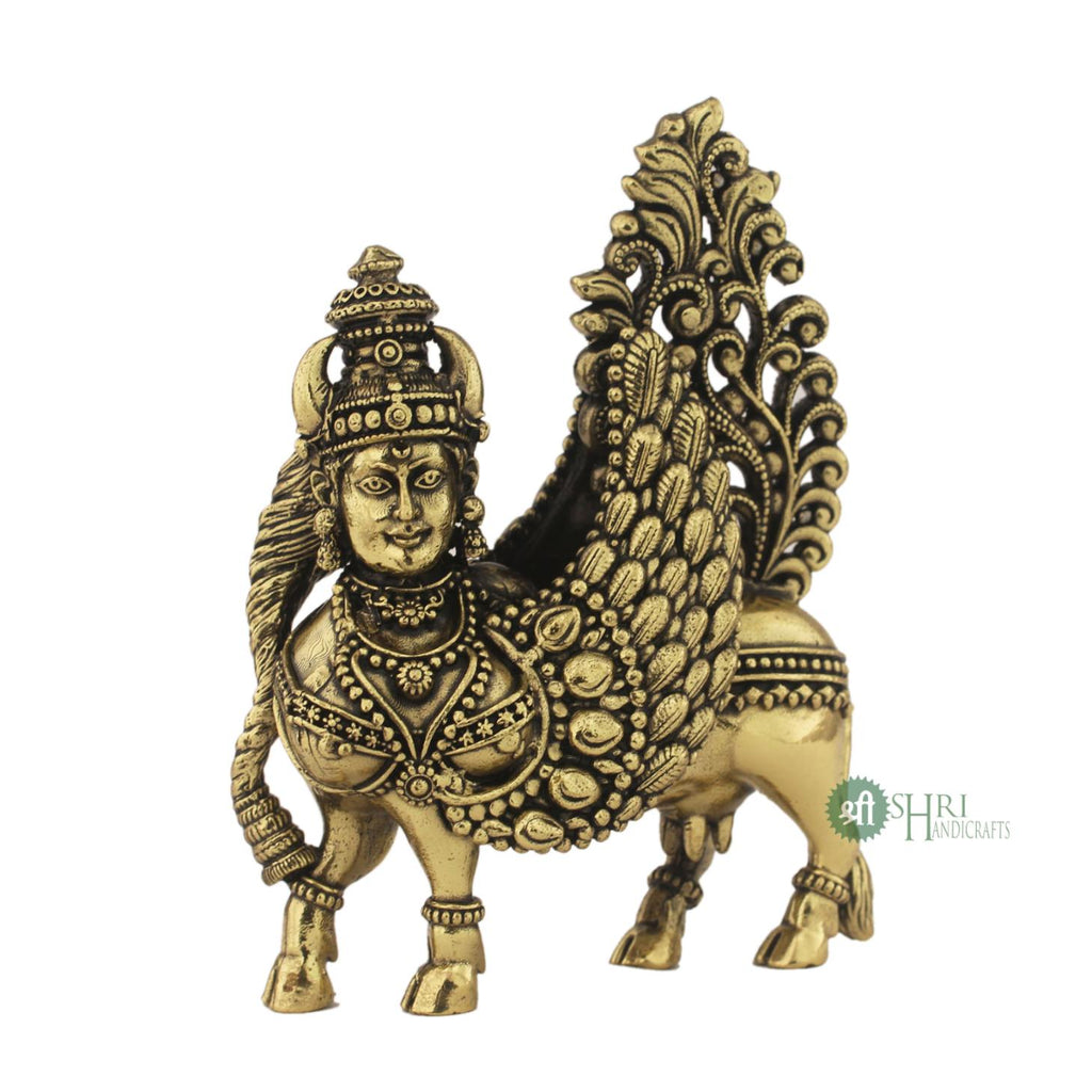 3" BRASS KAMDHENU COW