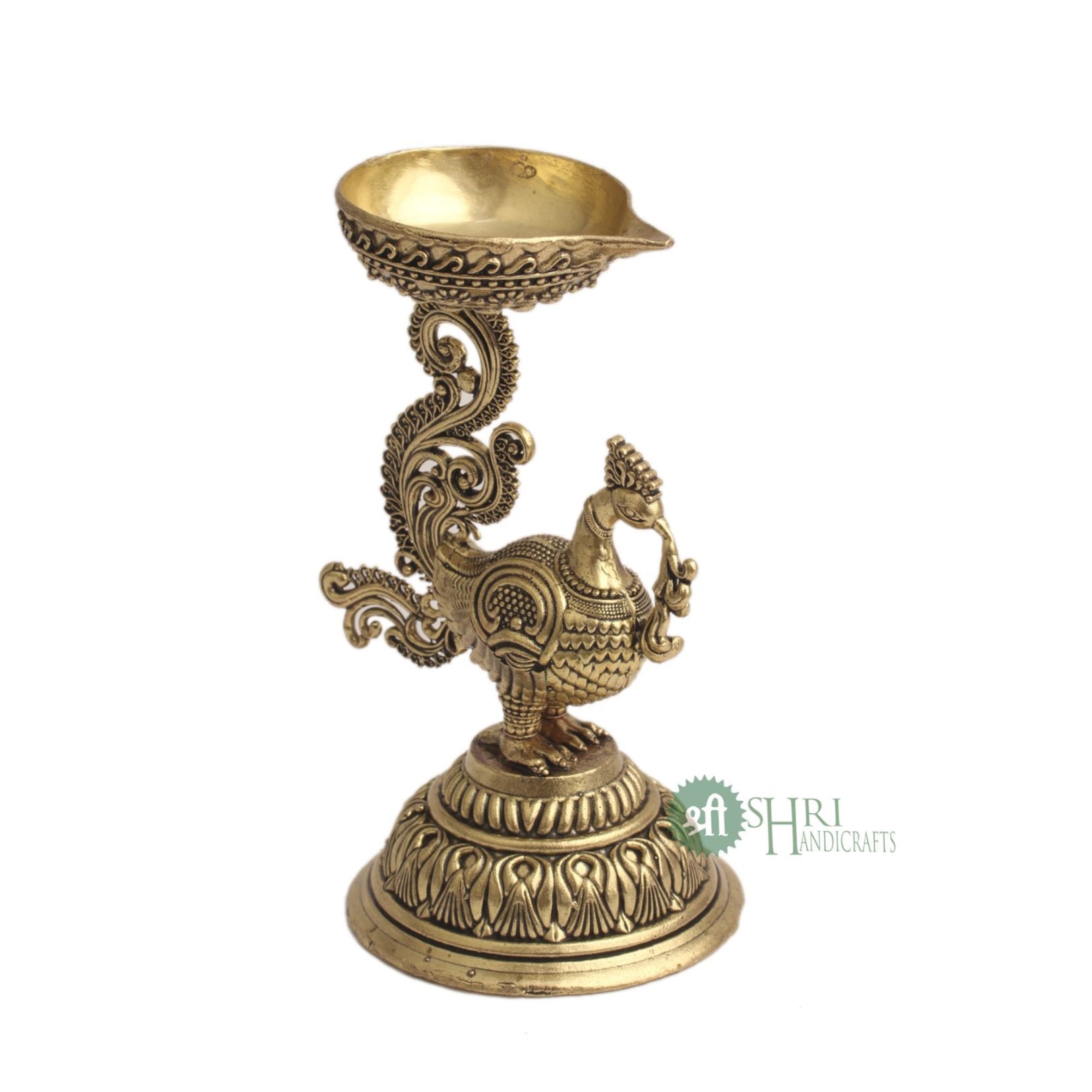 5" BRASS PEACOCK DEEPAK