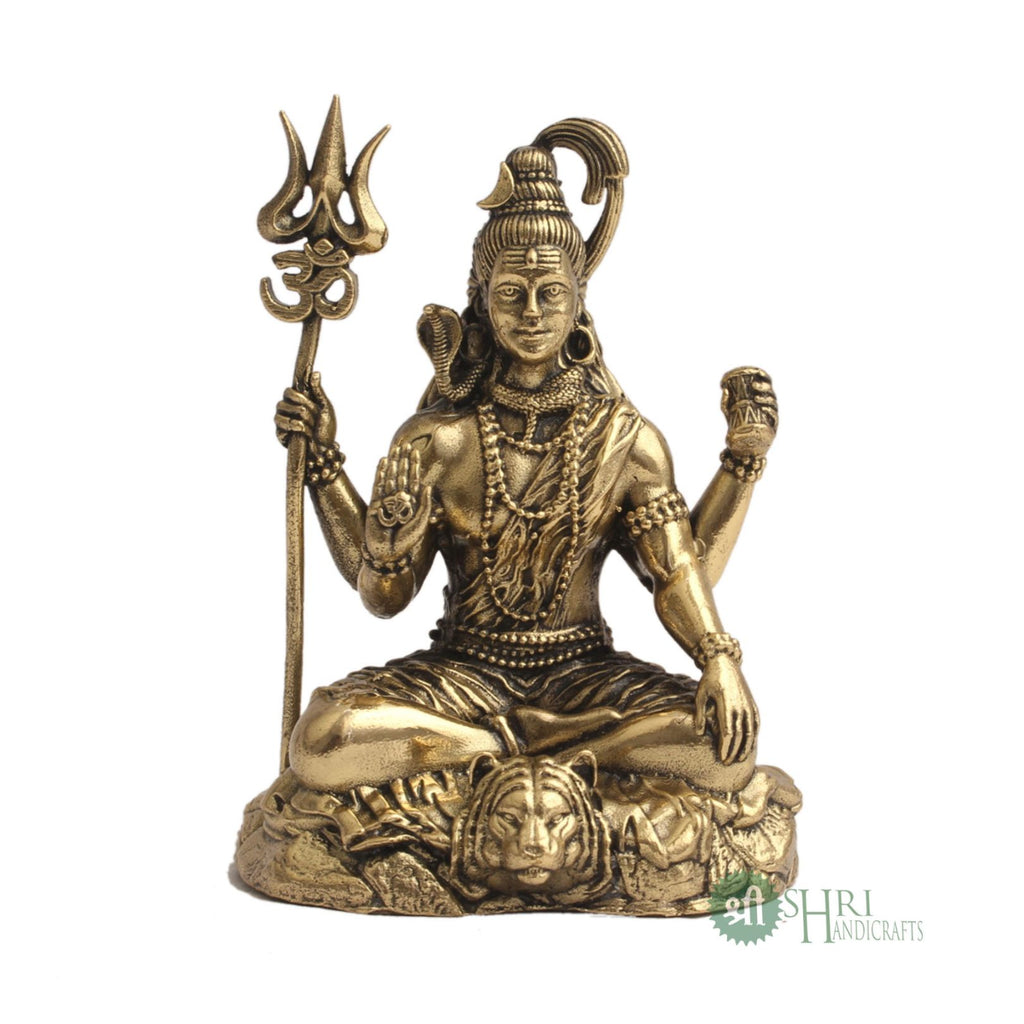 3" BRASS SHIVA SITTING