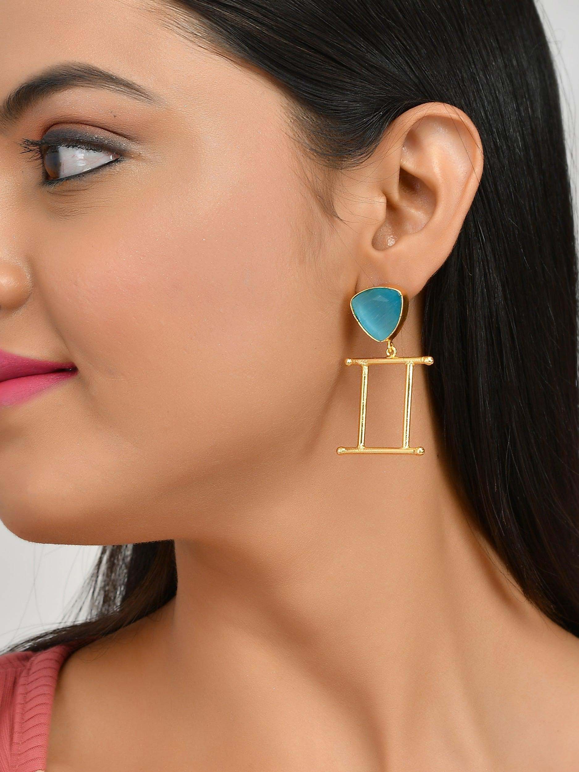 Women's Open Reactangular Earring