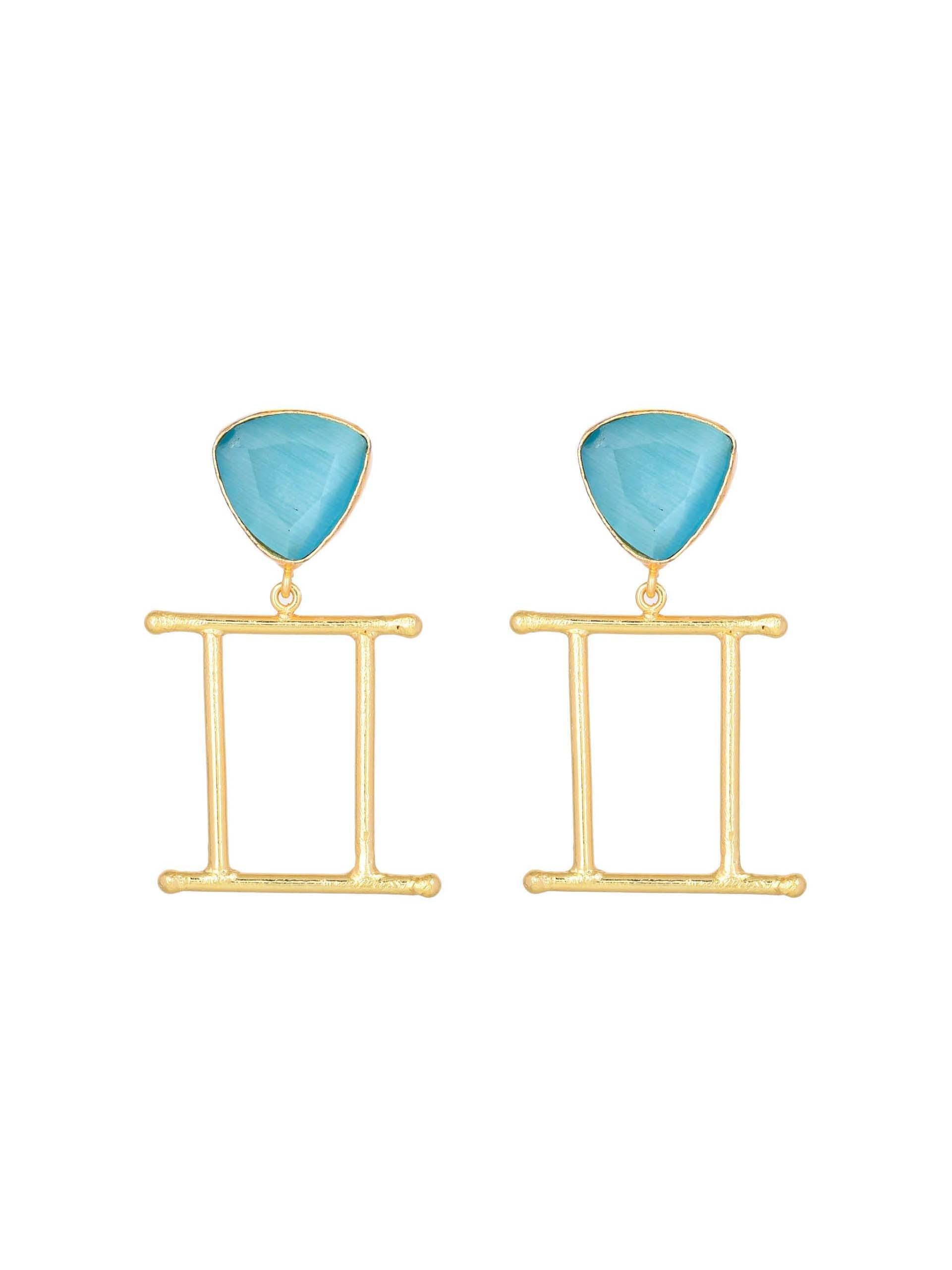 Women's Open Reactangular Earring - Zurii Jewels