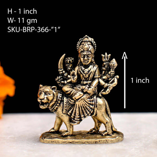1" Brass Durga Idol | Premium Handcrafted Goddess Figurine