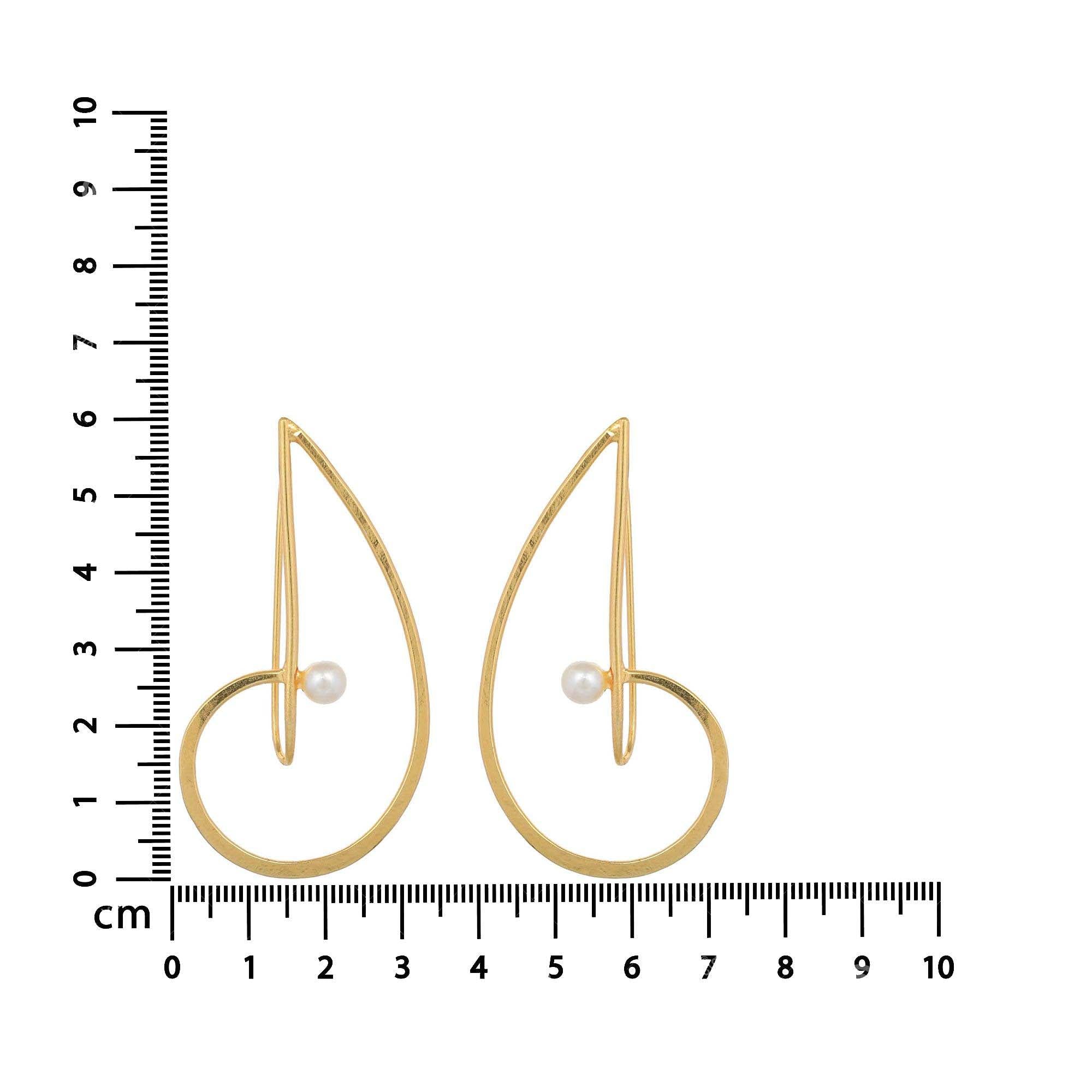 Women's P-Shaped Pearl Earring