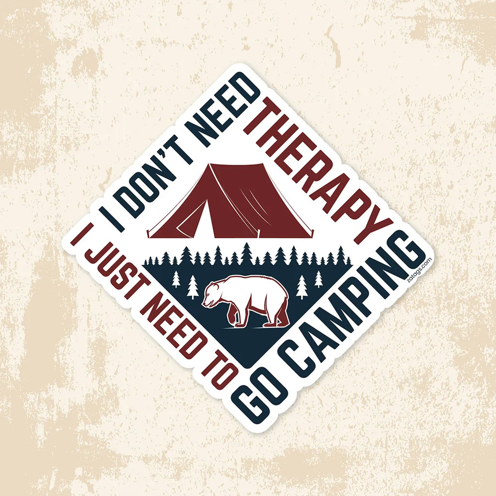 Camping Is Therapy - Bumper Sticker