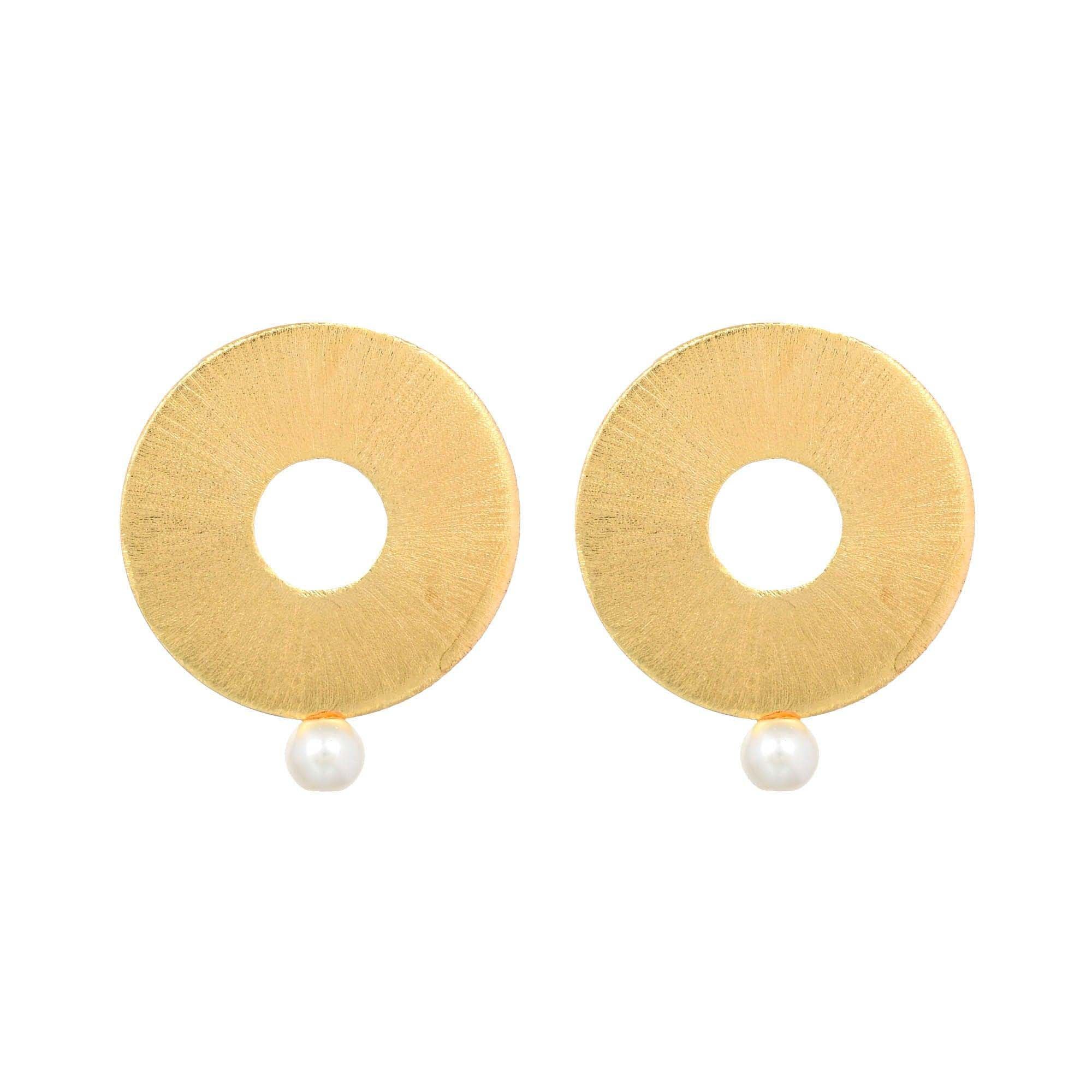 Women's Pacman Shaped Earring With Metal Strings - Zurii Jewels