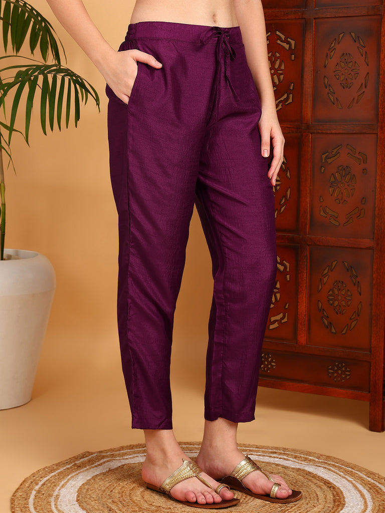 Women's Silk Blend Embroidered Kurta Pant With Dupatta