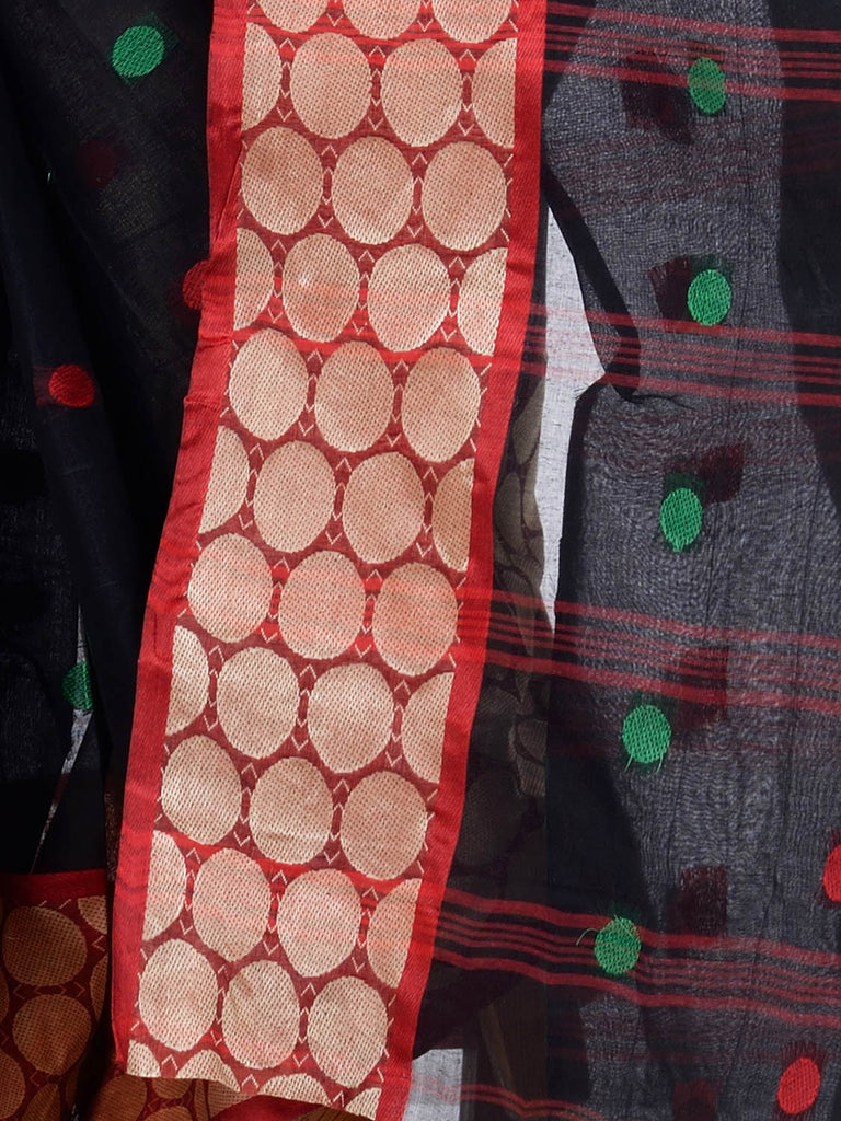 Women's Cotton Navy Blue Tant Saree