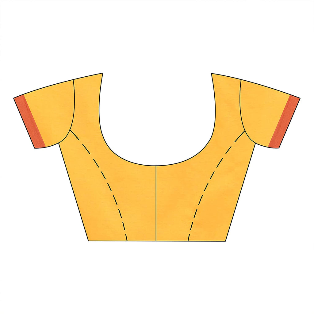 Women's Yellow Handspun Cotton Handloom Saree