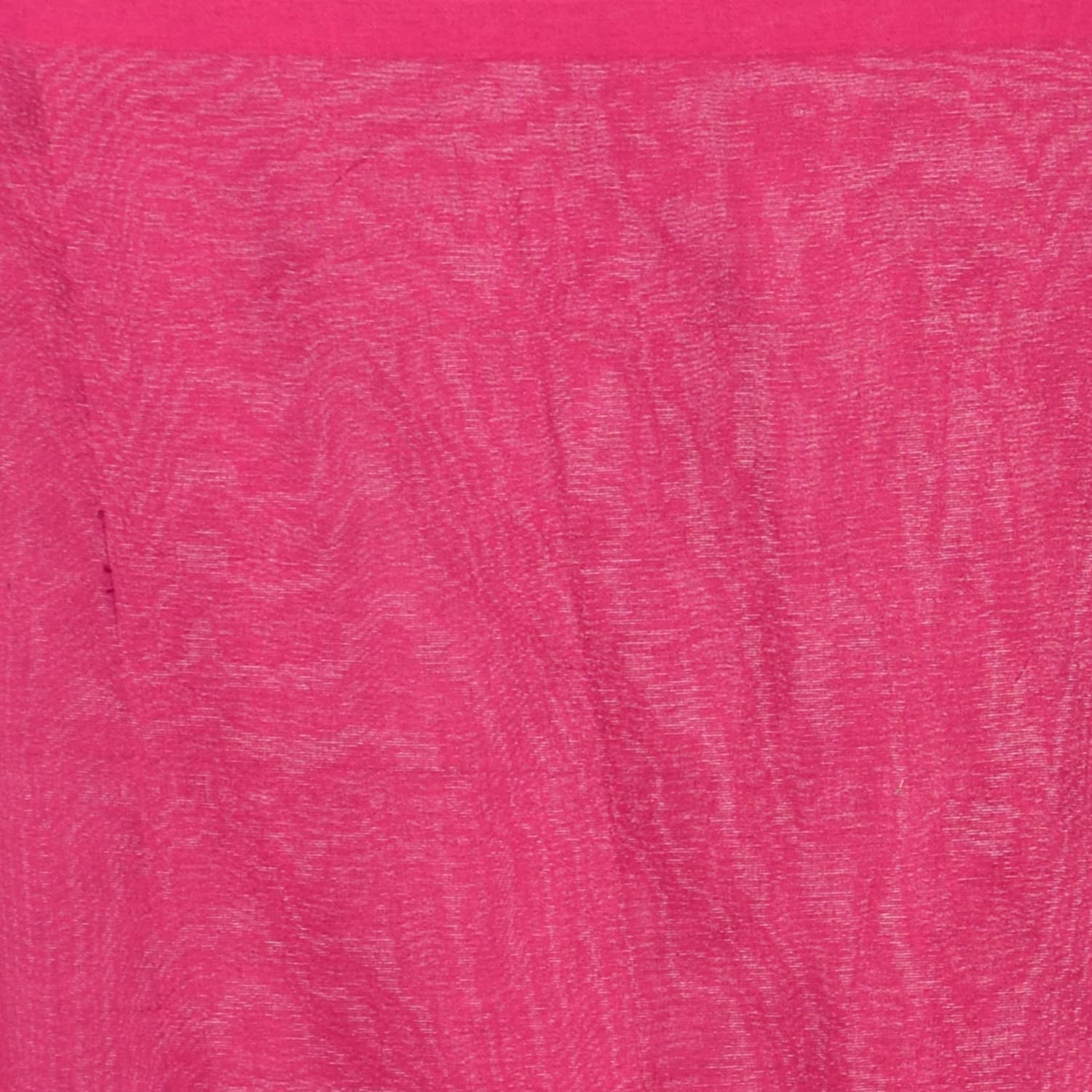 Women's Handspun Cotton Pink Handloom Print Saree - Piyari Fashion