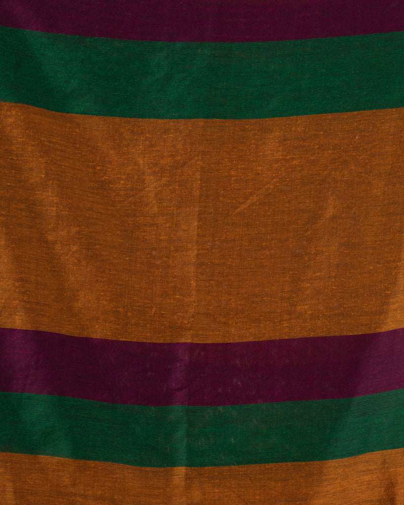 Women's Handspun Cotton Rust Handloom Saree