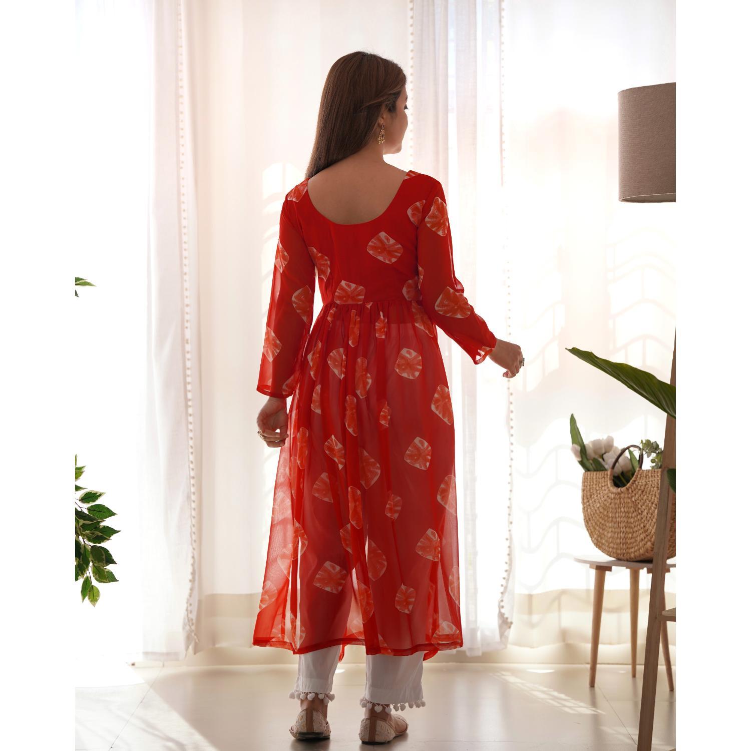 Women's Red Pearl Coral Set