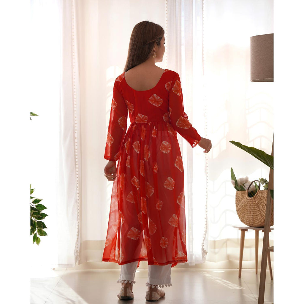 Women's Red Pearl Coral Set