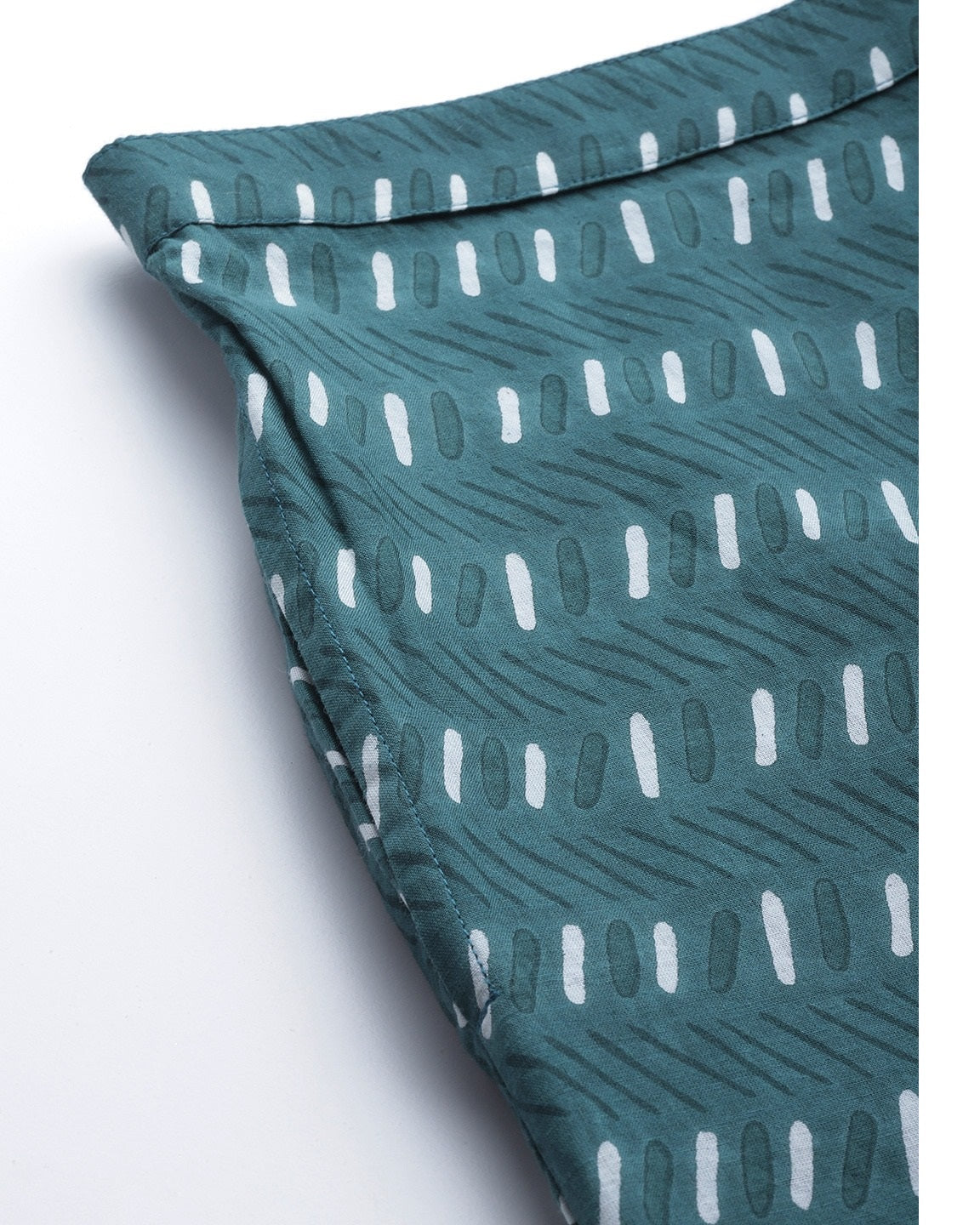 Women's Green & White Printed Night Suit