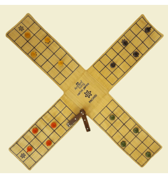 Pachisi / Ludo / Indian ludo / chausar / Indian board game (Crafted in Jabalpur Silk)