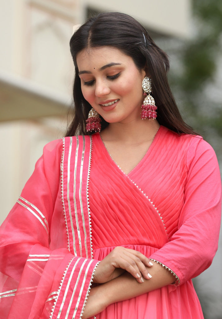 Women's Persian Butter Cup Tiered Angrakha Set