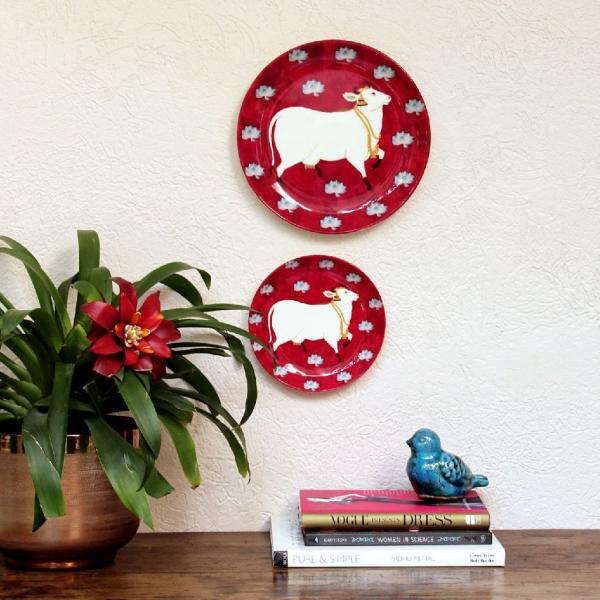 Pink Cow Wall plate - 5004