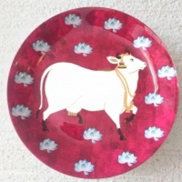 Pink Cow Wall plate - 5004