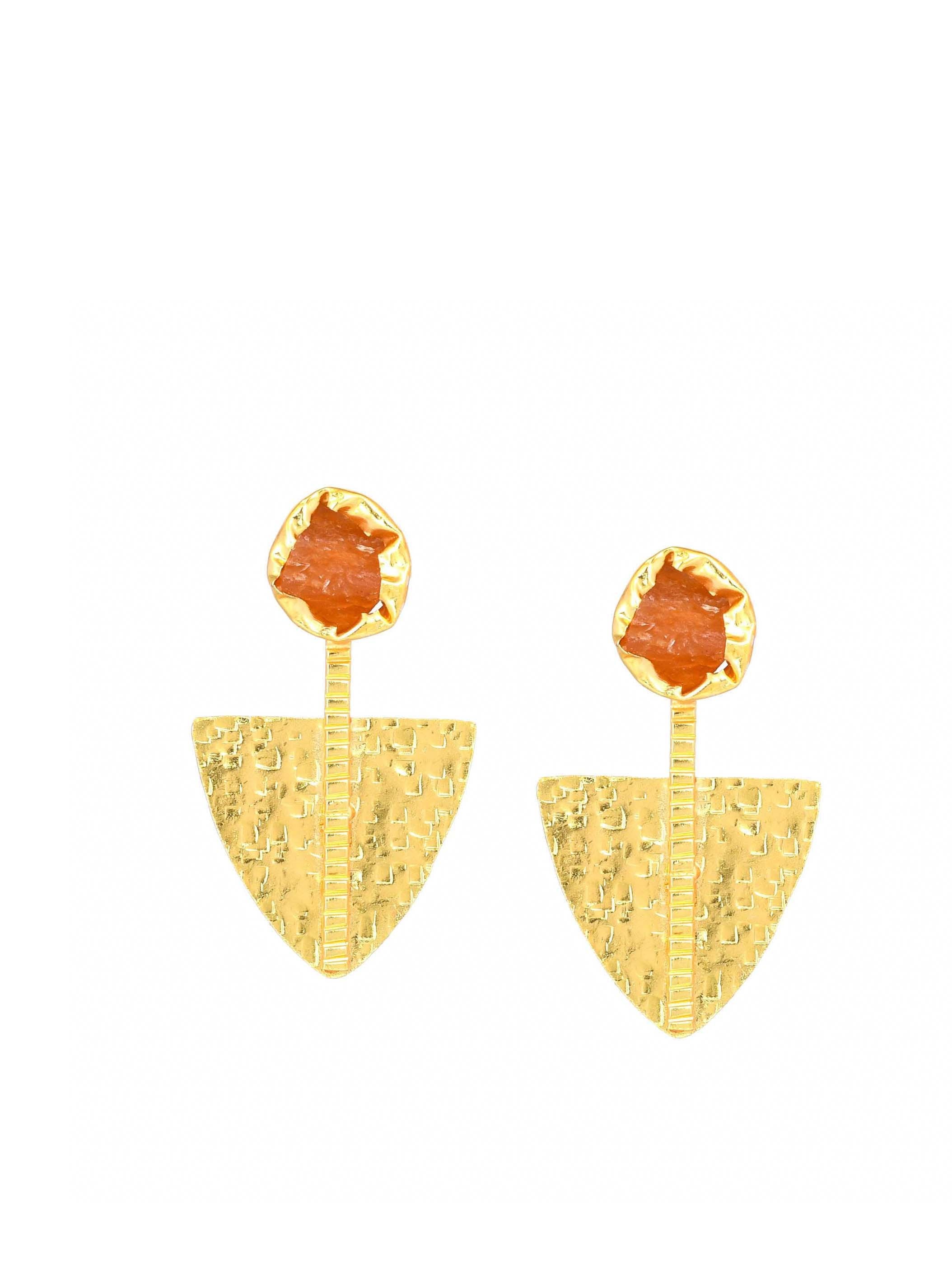 Women's Retro Shaped Textured Earrings - Zurii Jewels