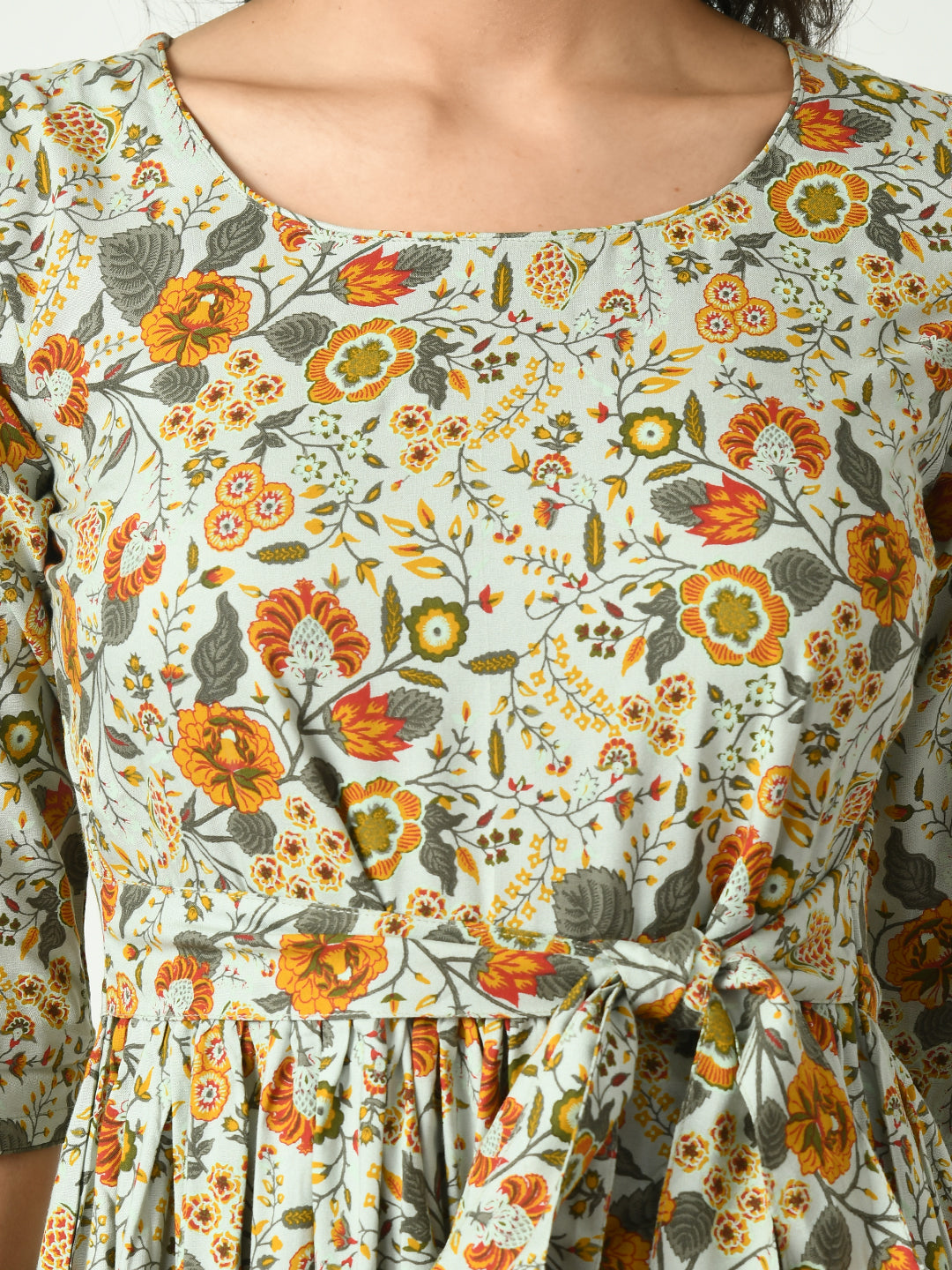 Women's Multi Printed Midi Dress