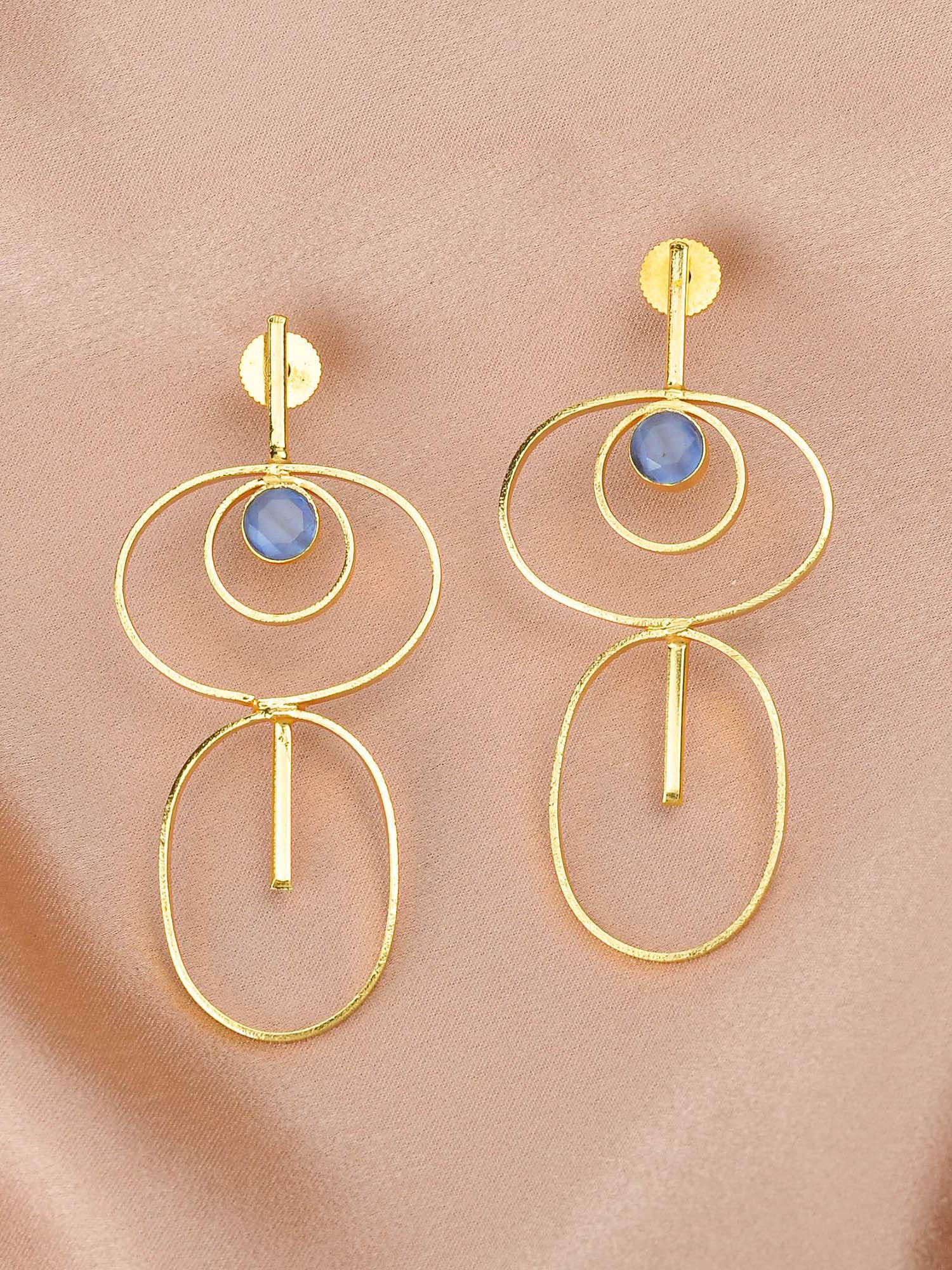 Women's Round & Oval Pierced Earring - Zurii Jewels