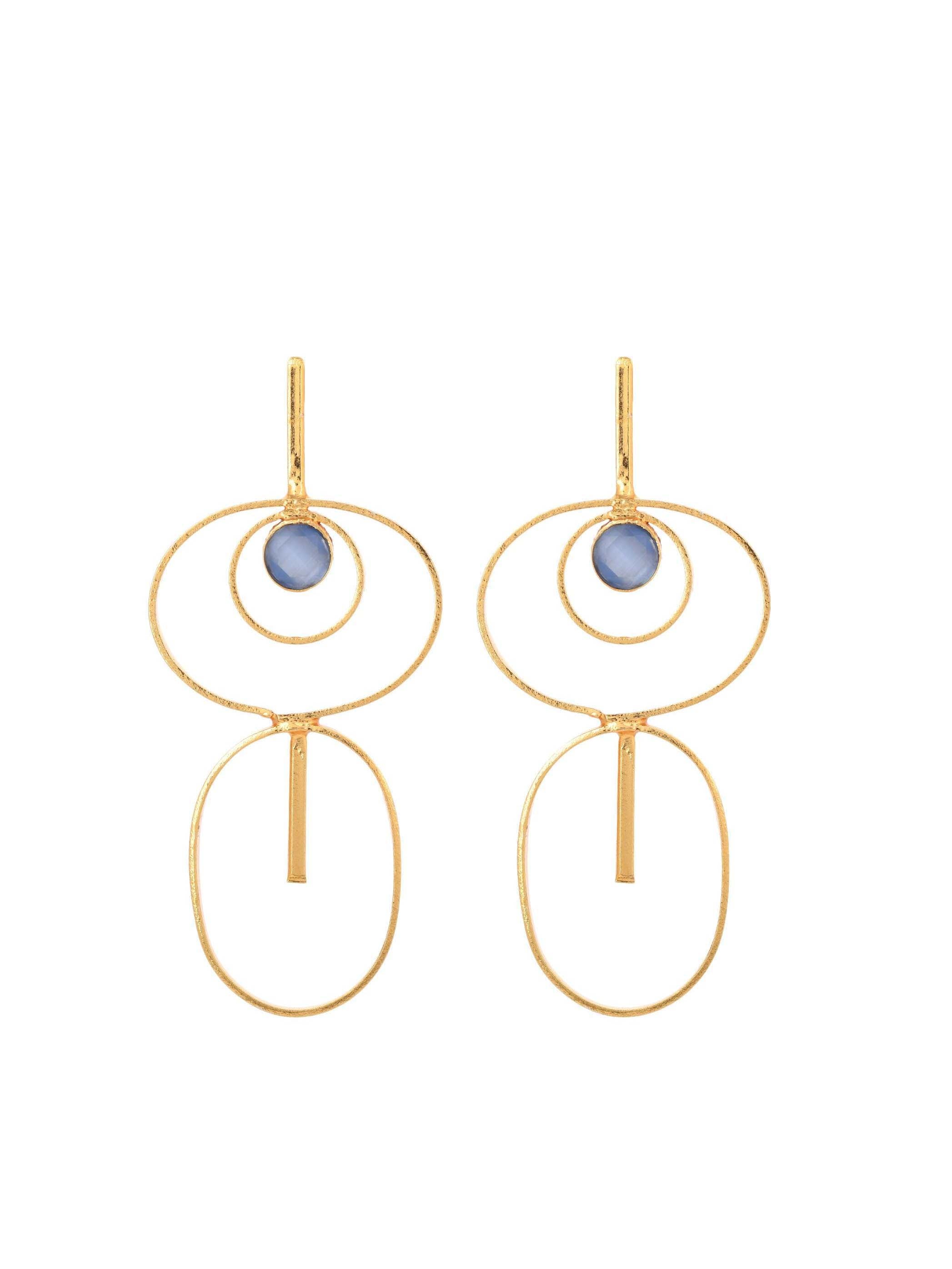 Women's Round & Oval Pierced Earring - Zurii Jewels