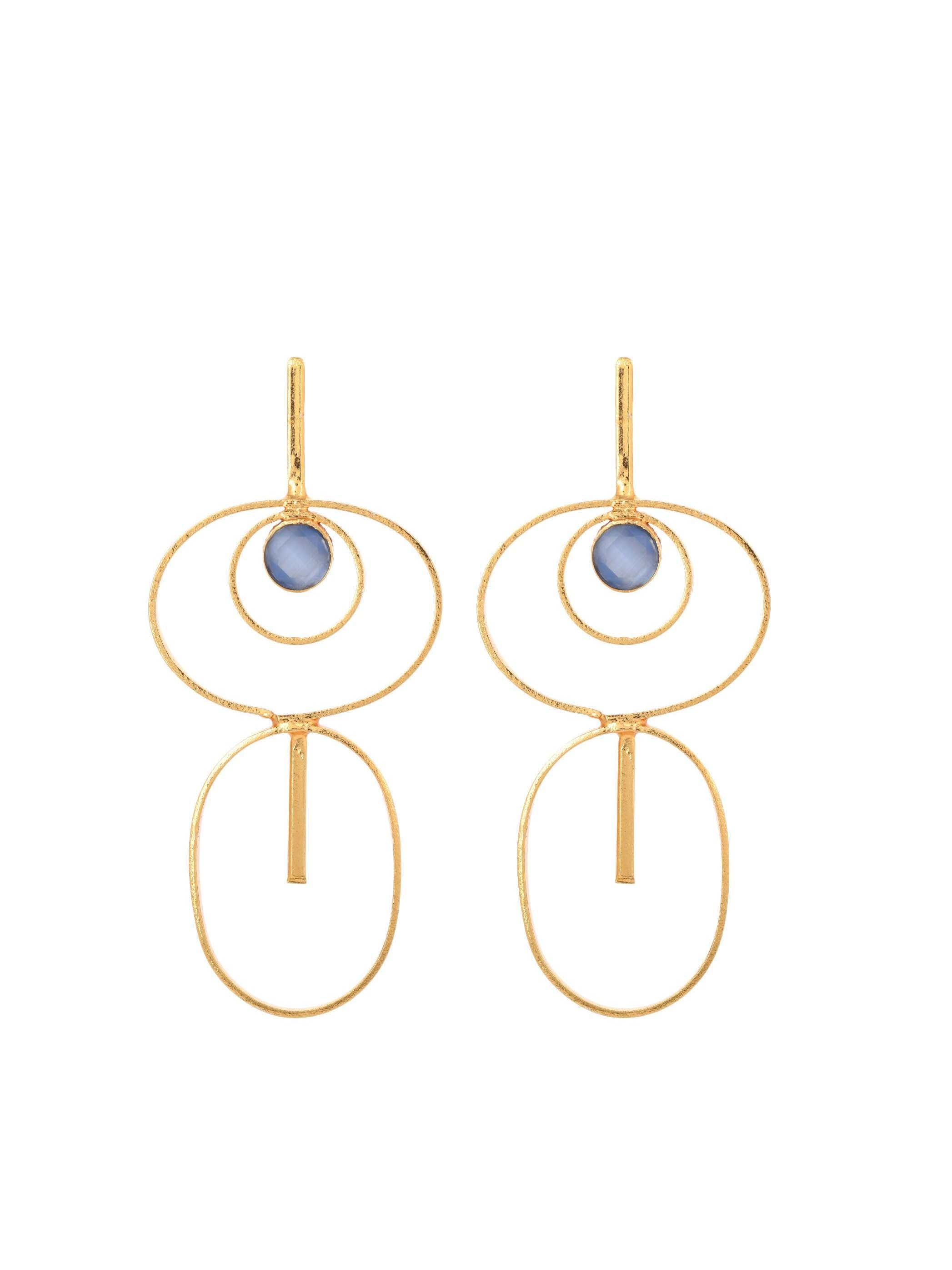 Women's Round & Oval Pierced Earring
