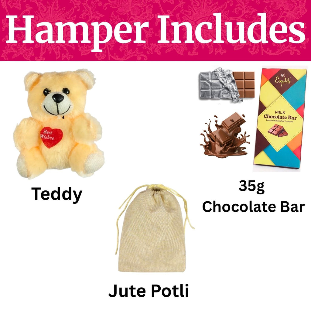 Rakhi Chocolate Gift For Sister With Cool Bhen Theme 35G Chocolate Bar And, Teddy  Greeting Card | Best Gift For Sister