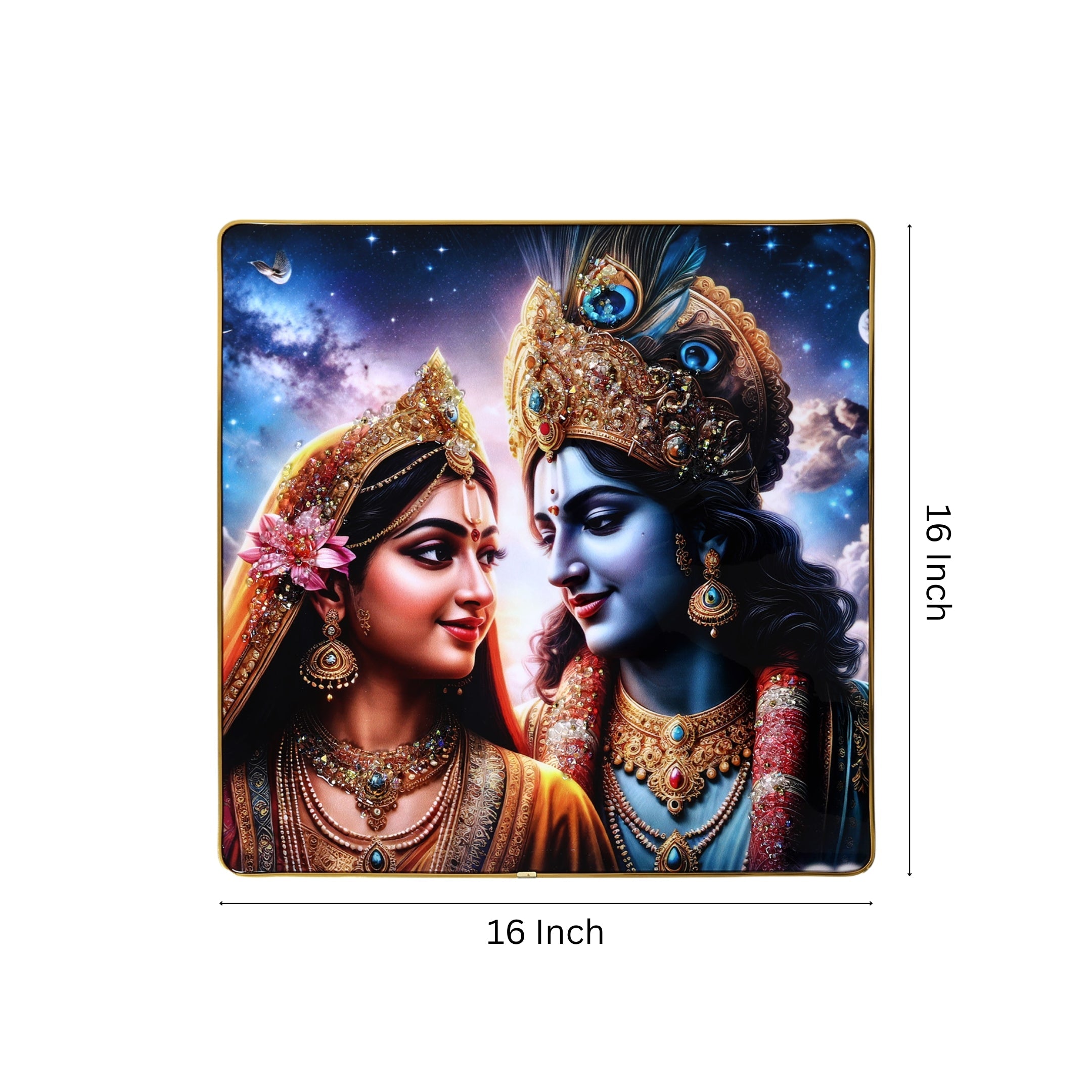 Radha-Krishna Resin Wall Painting