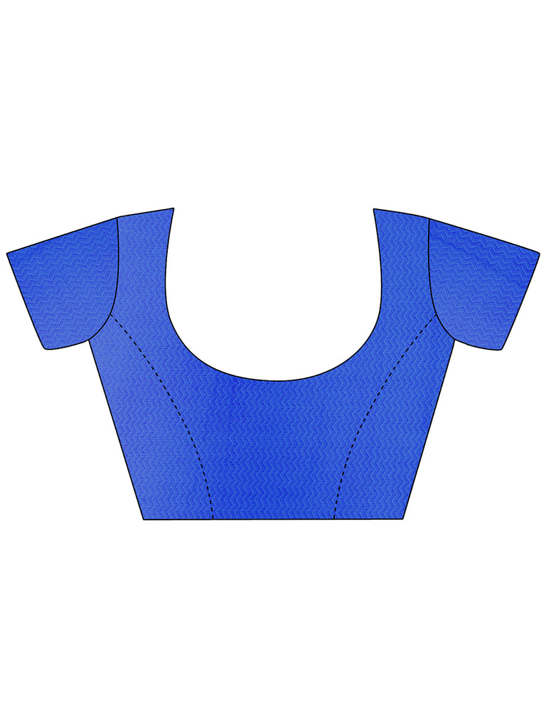 Women's Blue Chiffon Printed Saree