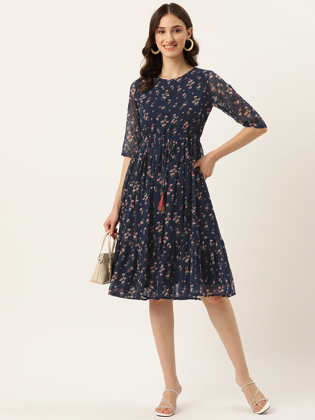 Women's Layered Blue Dress - VAABA USA