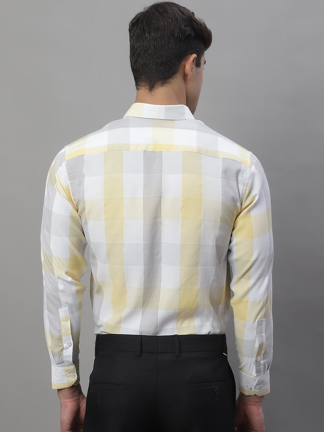 Men's Pure Cotton Checked Formal Shirts - Taantav