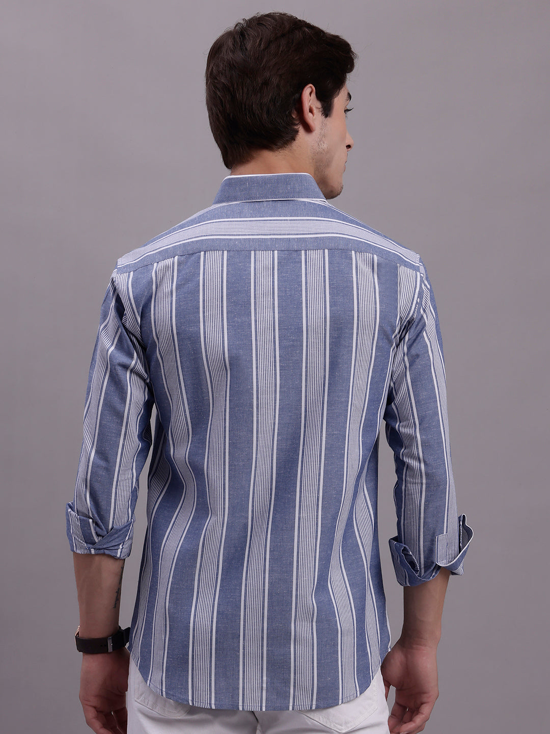 Men's Striped Casual Shirt - Taantav