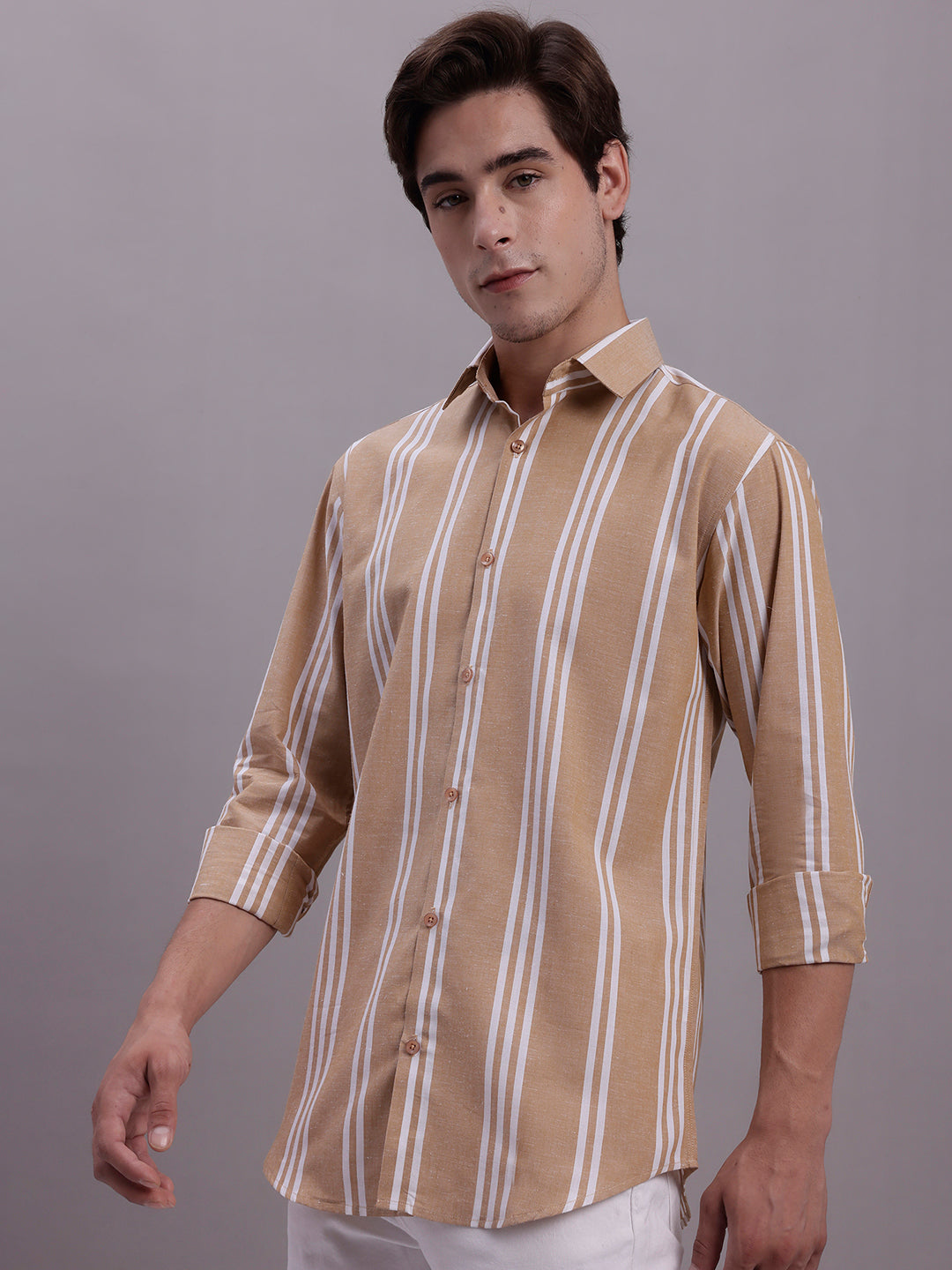 Men's Striped Casual Shirt - Taantav