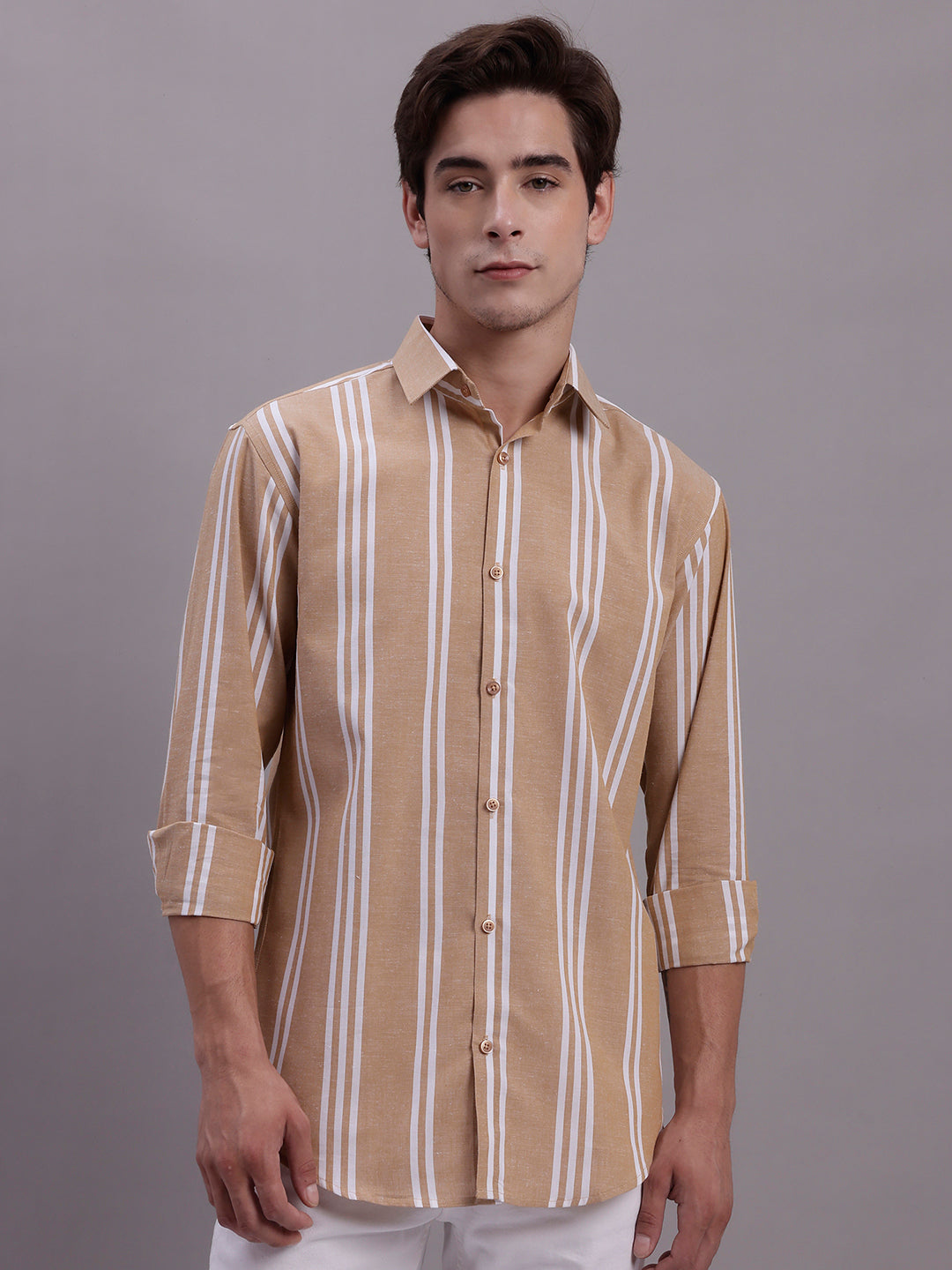 Men's Striped Casual Shirt - Taantav