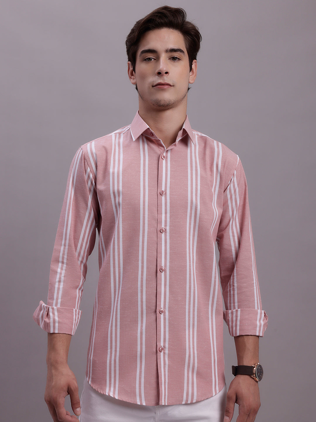 Men's Striped Casual Shirt - Taantav